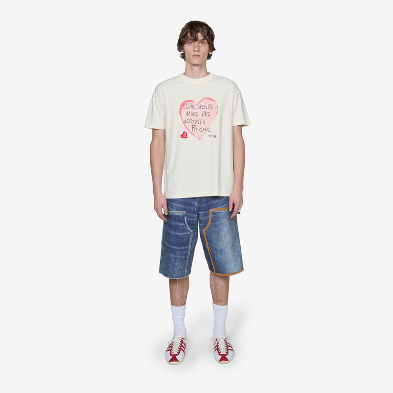 Heart Message T-Shirt Ecru Tees