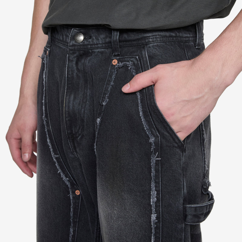 Rodeo Carpenter Wide Jeans Black Pants