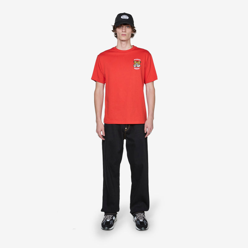 'KENZO VERDY MARKET'  Embroidered T-Shirt Deep Orange Tees