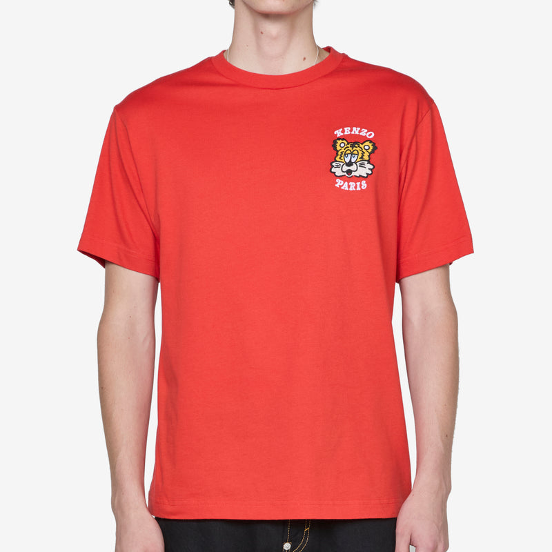 'KENZO VERDY MARKET'  Embroidered T-Shirt Deep Orange Tees