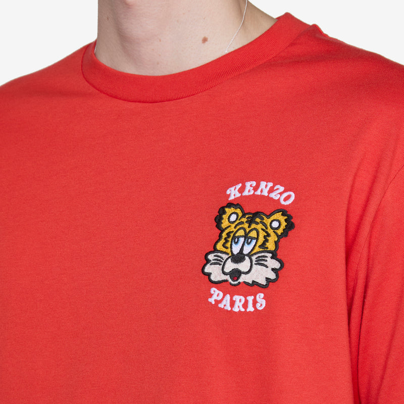 'KENZO VERDY MARKET'  Embroidered T-Shirt Deep Orange Tees