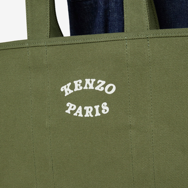 'KENZO VERDY MARKET' Large Reversible Tote Bag Khaki Bags