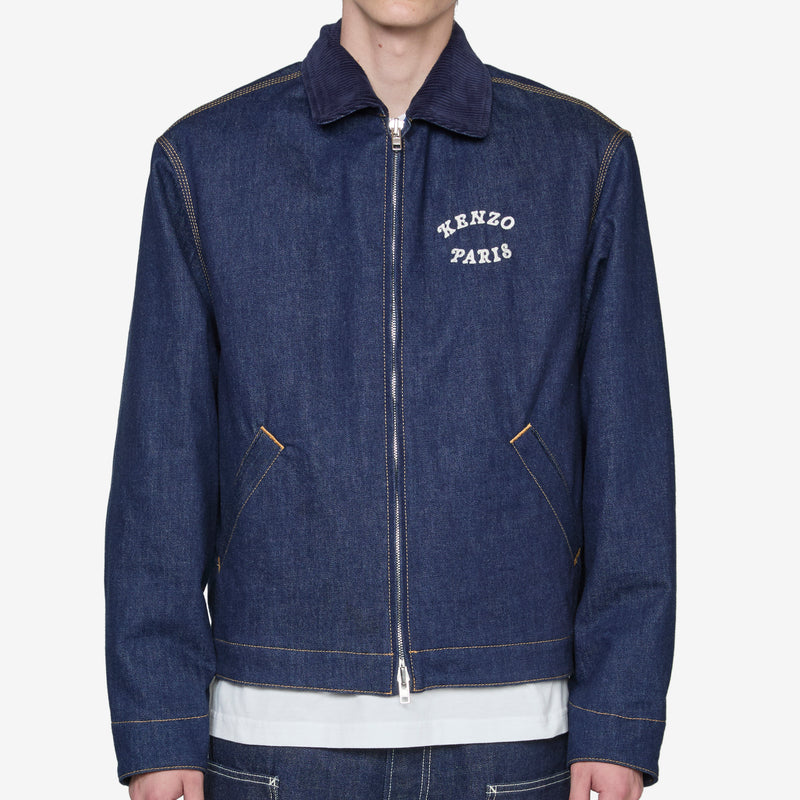 'KENZO VERDY MARKET' Padded Workwear Jacket Rinse Blue Denim Jackets