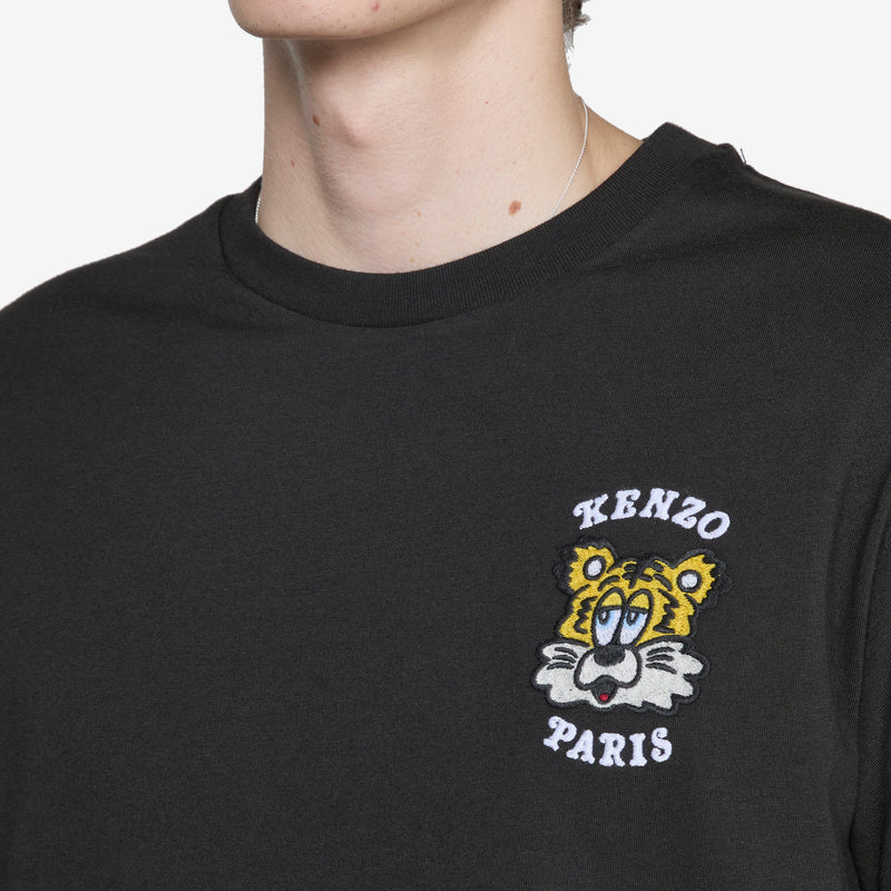 'KENZO VERDY MARKET'  Embroidered T-Shirt Black Tees