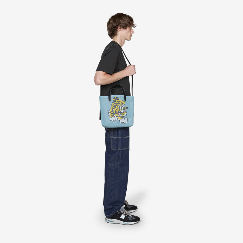 'KENZO PLAY' Small Mesh Tote Bag Turquoise Bags