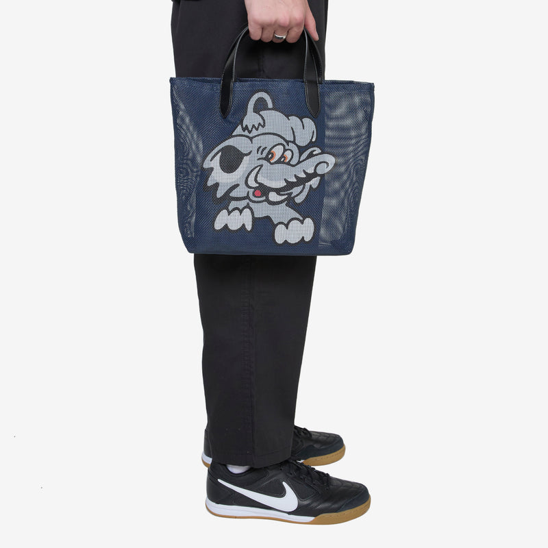 'KENZO PLAY' Small Mesh Tote Bag Navy Blue Bags
