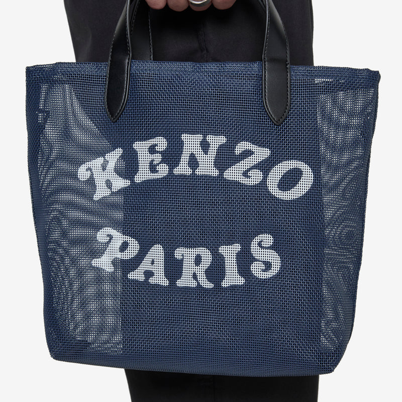 'KENZO PLAY' Small Mesh Tote Bag Navy Blue Bags