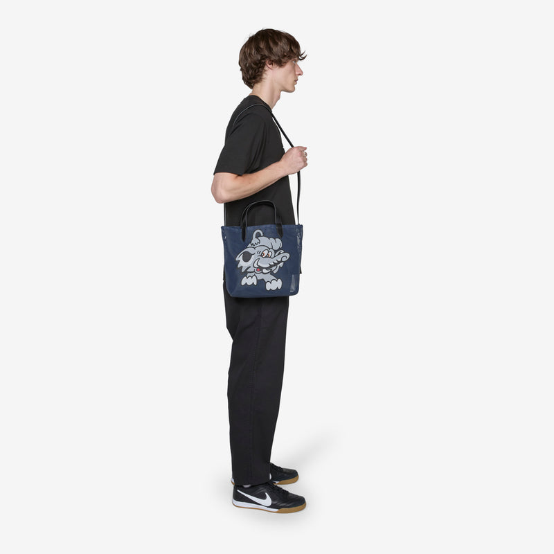 'KENZO PLAY' Small Mesh Tote Bag Navy Blue Bags