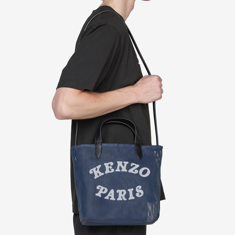 'KENZO PLAY' Small Mesh Tote Bag Navy Blue Bags