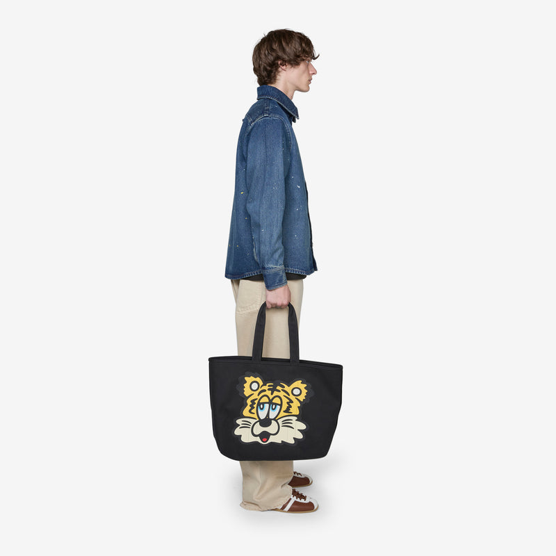 'KENZO VERDY MARKET' Large Reversible Tote Bag Black Bags