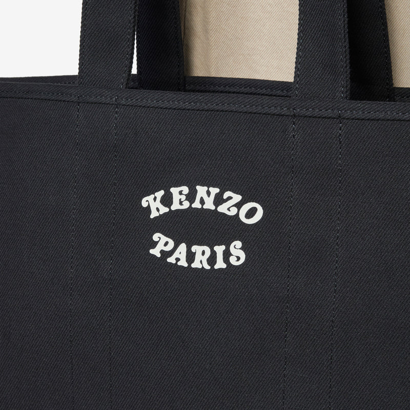 'KENZO VERDY MARKET' Large Reversible Tote Bag Black Bags