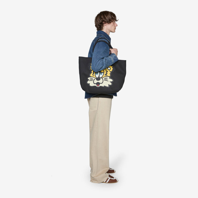 'KENZO VERDY MARKET' Large Reversible Tote Bag Black Bags