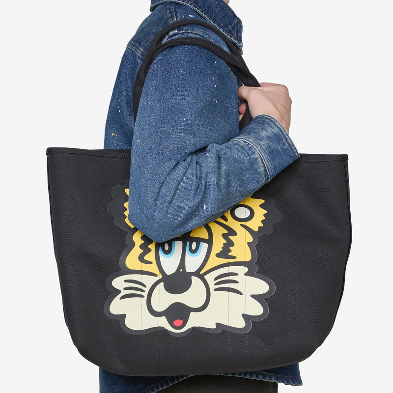 'KENZO VERDY MARKET' Large Reversible Tote Bag Black Bags