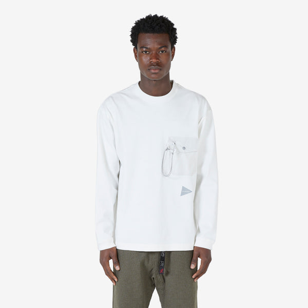 Heavy Cotton Pocket Longsleeve T-Shirt Off White