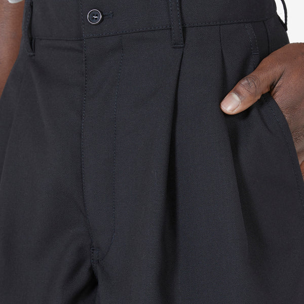 Wool Broadcloth Shorts Black