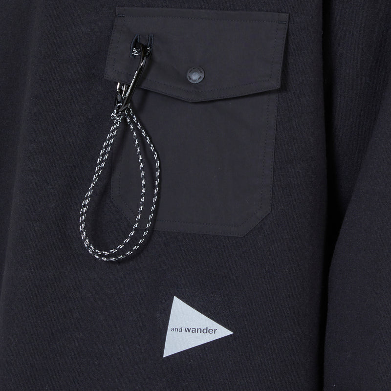 Heavy Cotton Pocket Longsleeve T-Shirt Black