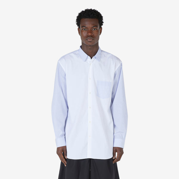 Forever New Plain x Stripe Shirt White | Stripe