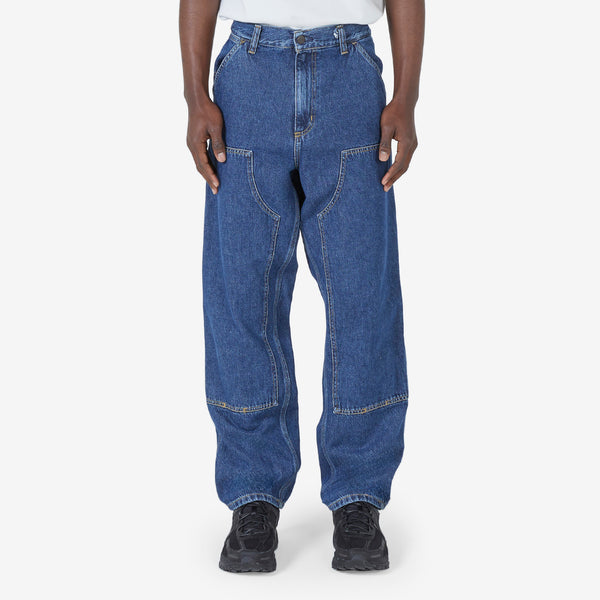 Double Knee Pant Blue Stone Washed