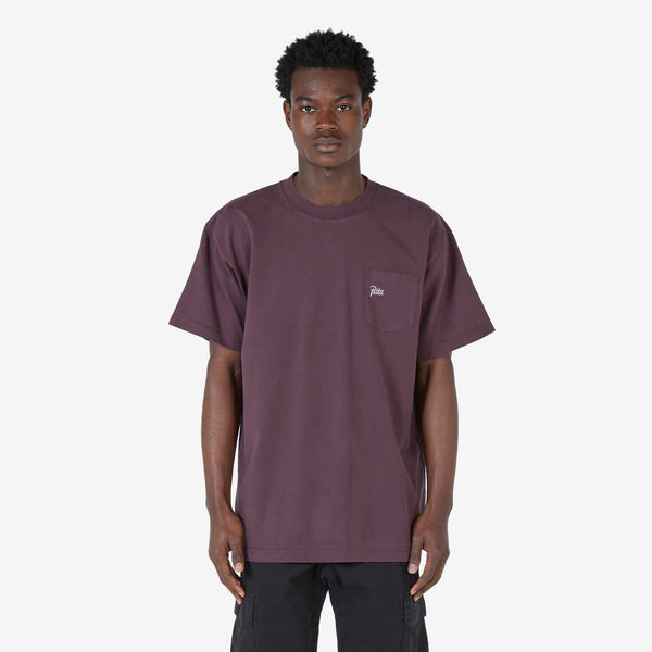 Basic Washed Pocket T-Shirt Plum Perfect