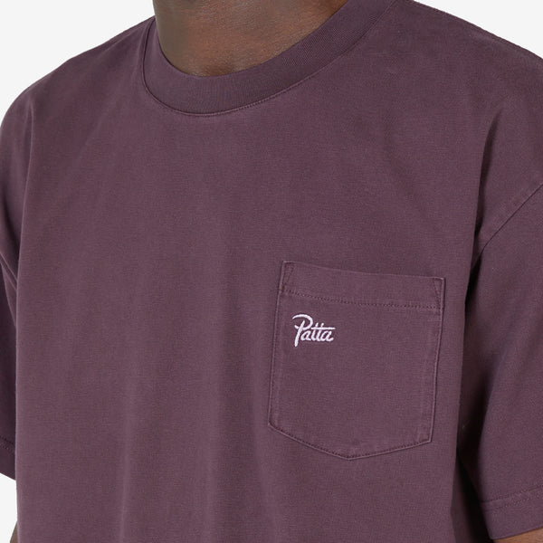 Basic Washed Pocket T-Shirt Plum Perfect