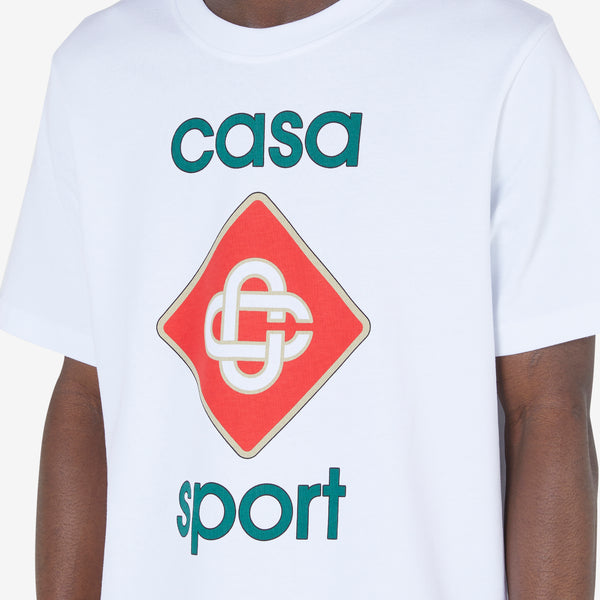 Casa Sport Logo Screen Printed T-Shirt White