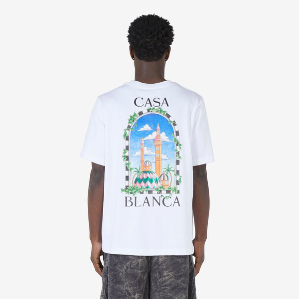 Vue De Damas Printed T-Shirt White