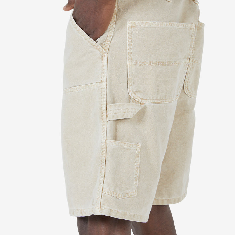 Double Knee Short Dusty H Brown Faded