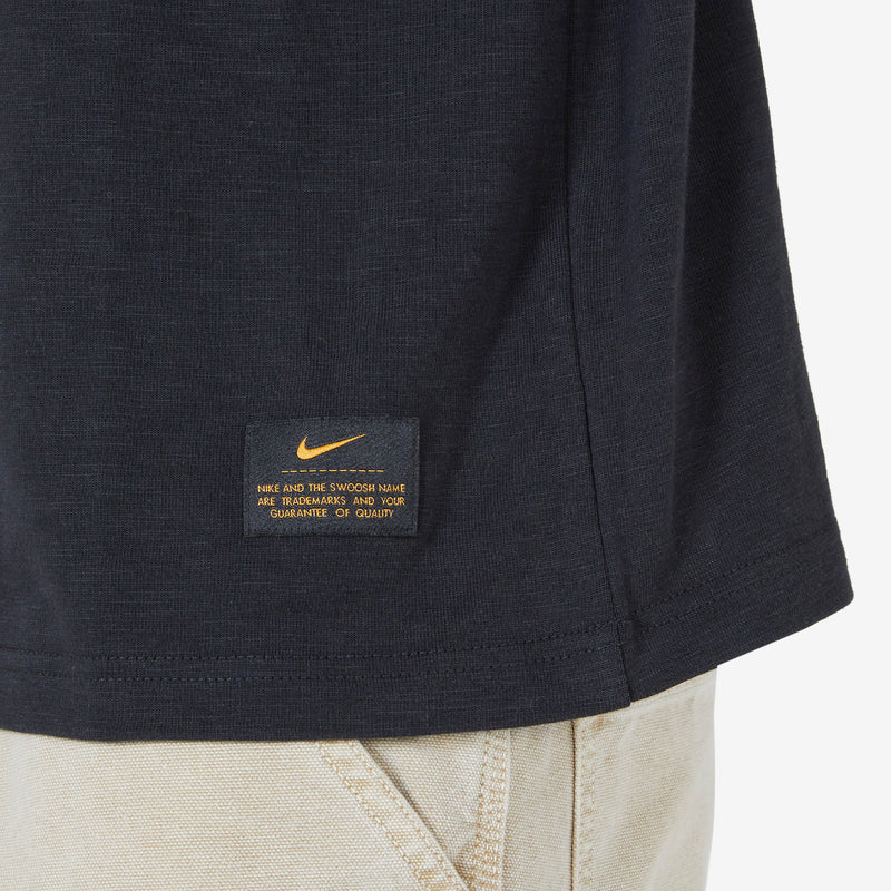 Nike Life Short Sleeve Knit Top Black | Black