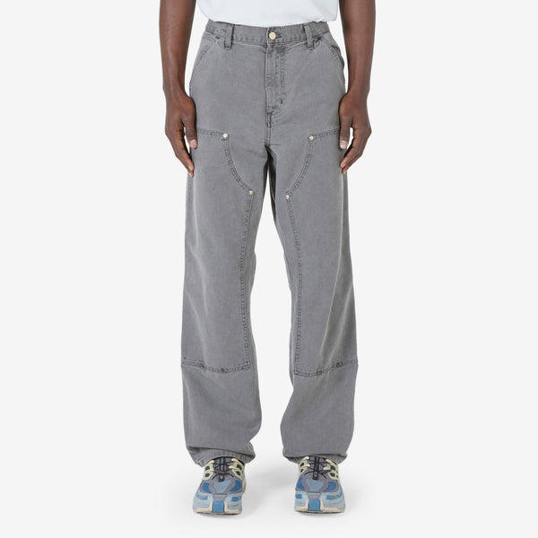 Double Knee Pant Black Faded