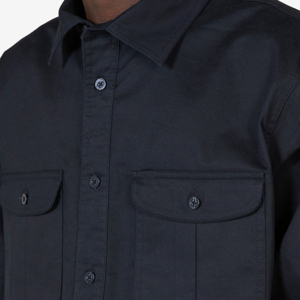 Tanglin Woven Skate Button-Up Longsleeve Top Black