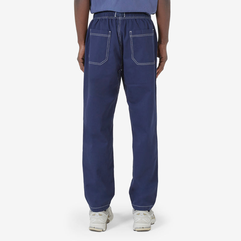 Contrast Stitch Loose Tapered Ridge Pant Navy