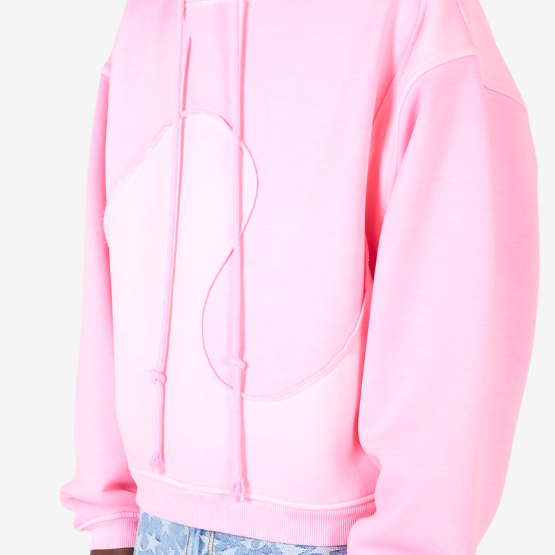 Unisex Swirl Fleece Hoodie Pink