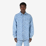 Denim Jacquard Overshirt Light Blue