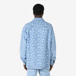 Denim Jacquard Overshirt Light Blue