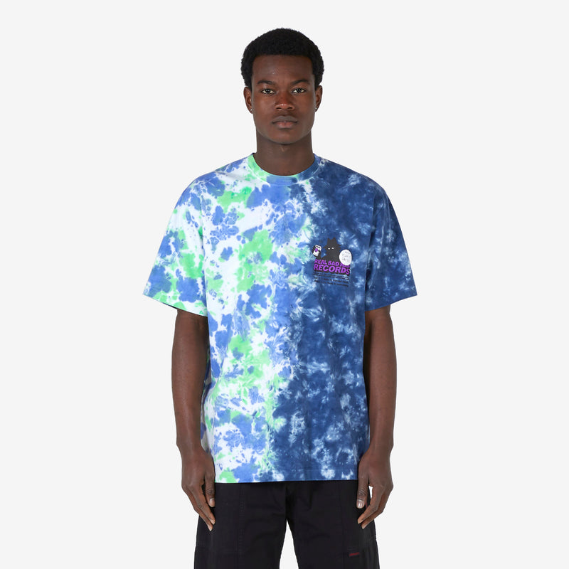 RBM Records Short Sleeve T-Shirt Blue Tie Dye