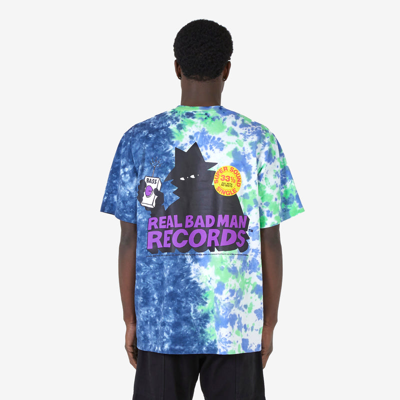 RBM Records Short Sleeve T-Shirt Blue Tie Dye