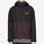 System Plaid Hooded Jacket Black