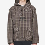 Check Smock Anorak Beige | Dark Brown