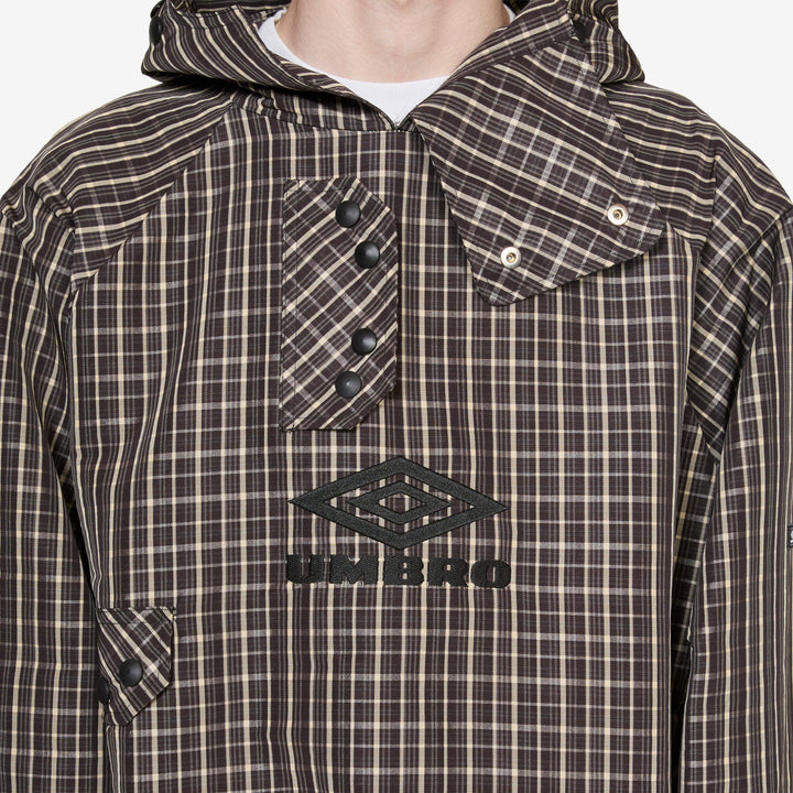 Check Smock Anorak Beige | Dark Brown