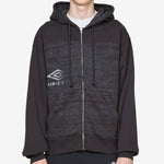 Compact Masked Zip Hoodie Washed Black