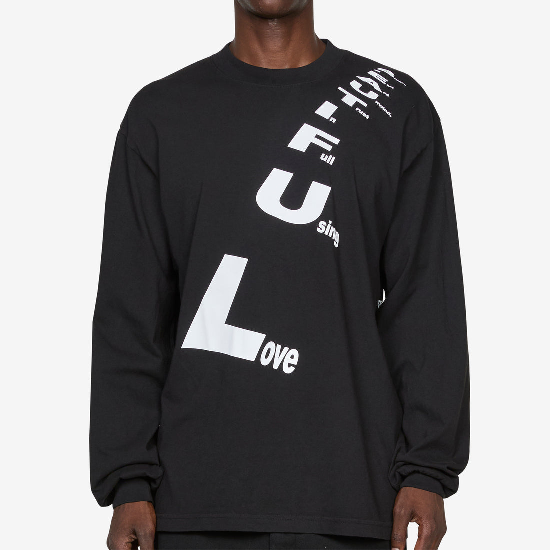 Poem Longsleeve T-Shirt Black Tees