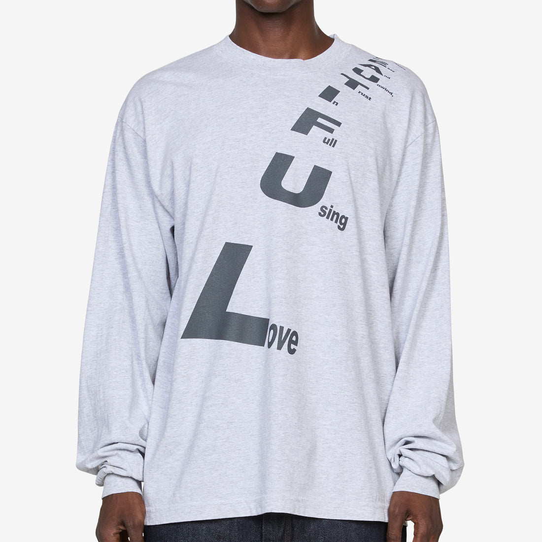 Poem Longsleeve T-Shirt Heather Grey Tees