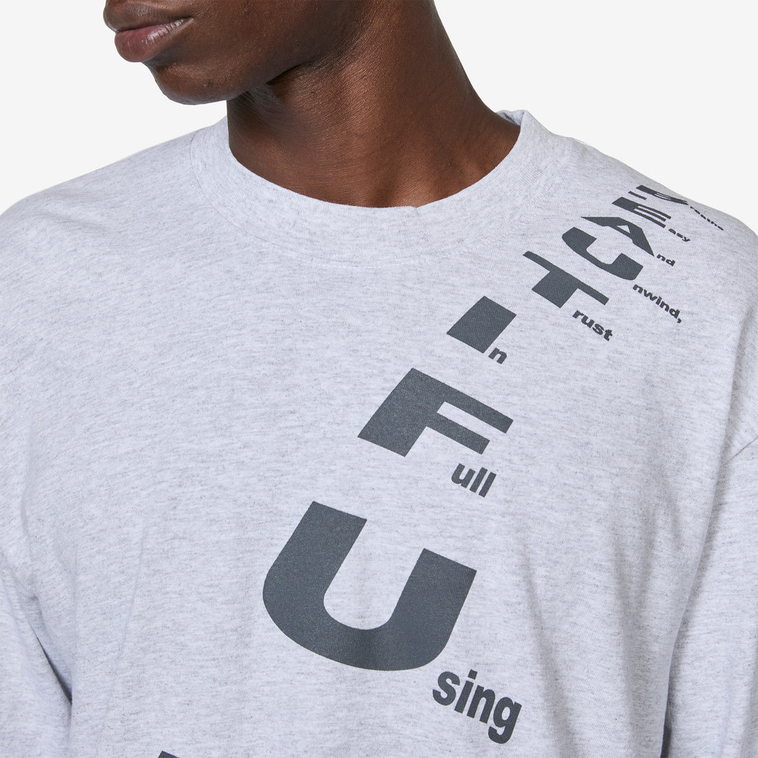 Poem Longsleeve T-Shirt Heather Grey Tees