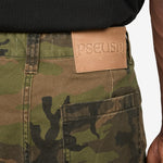 Pleated Balloon Shorts Washed Camo
