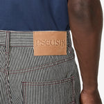 Loose Cut Jeans Black Hickory Stripe