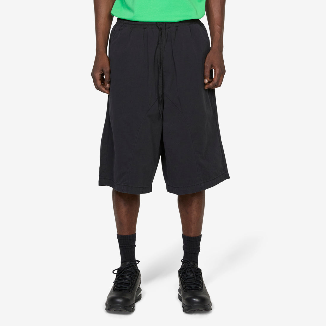 Elasticated Cotton Shorts Black Shorts