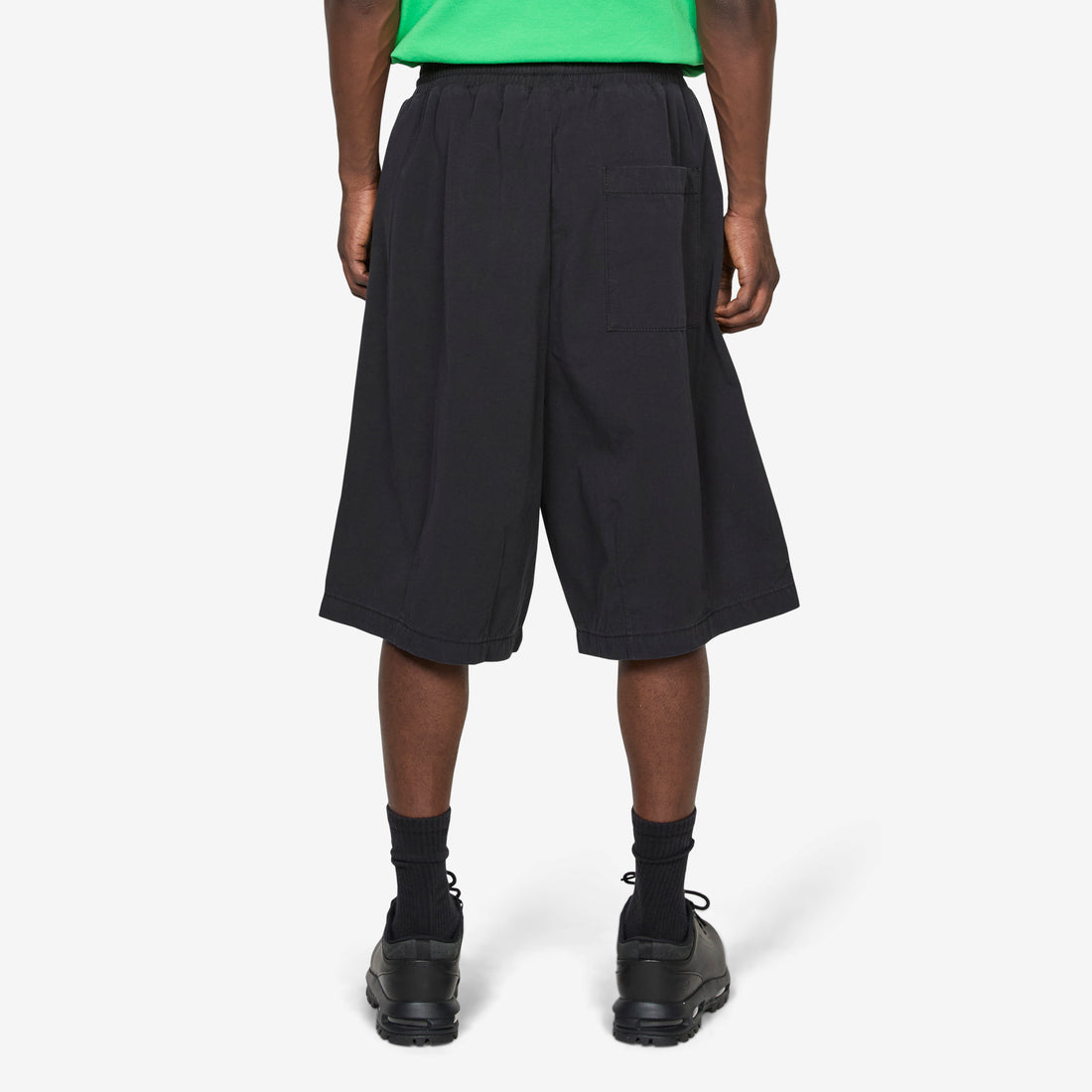 Elasticated Cotton Shorts Black Shorts