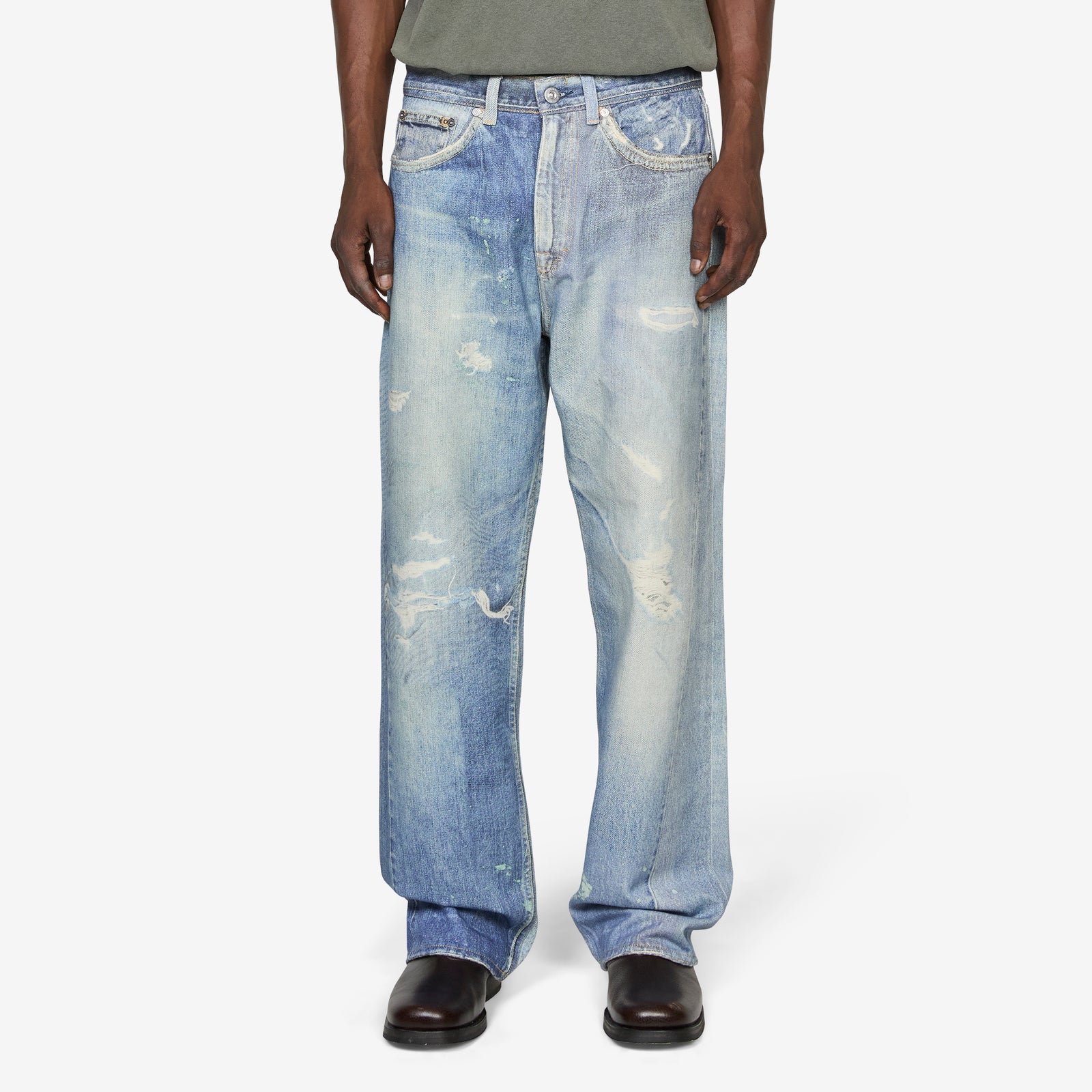 Third Cut Jeans Digital Denim Print – Above The Clouds