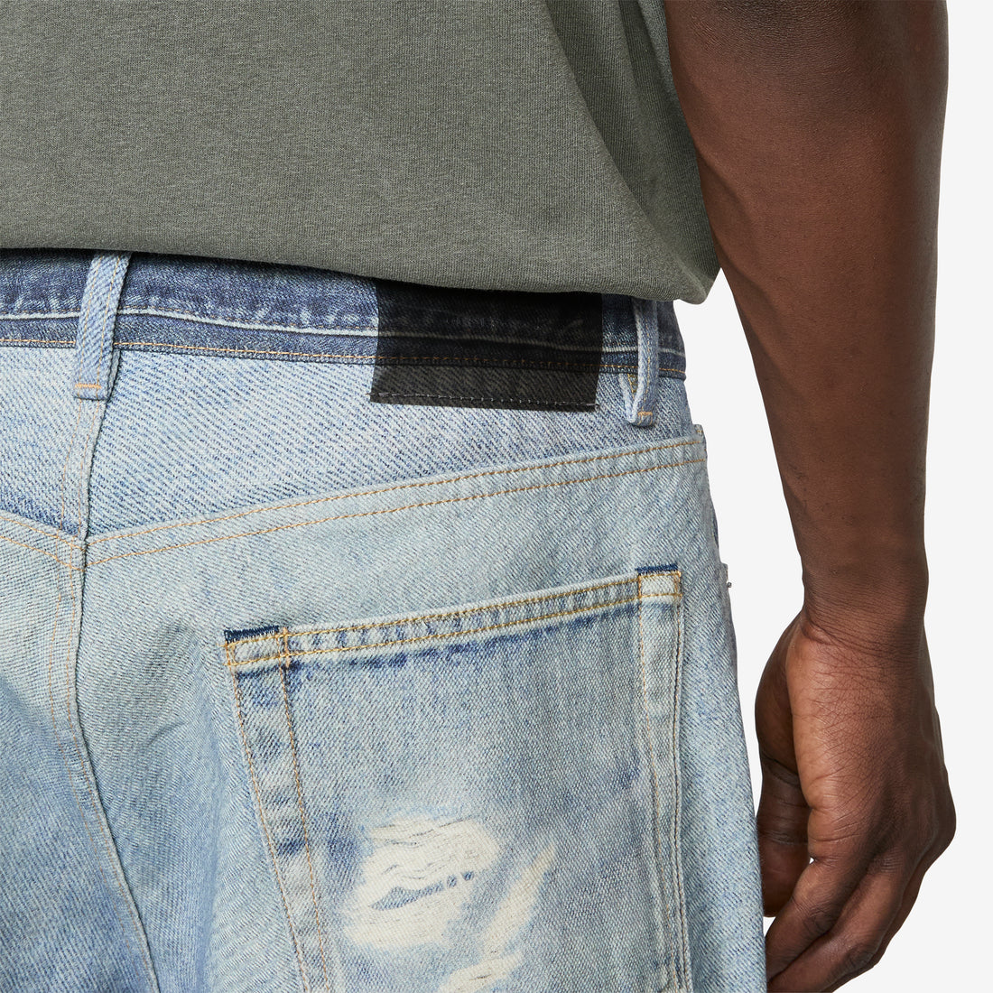 Third Cut Jeans Digital Denim Print Pants