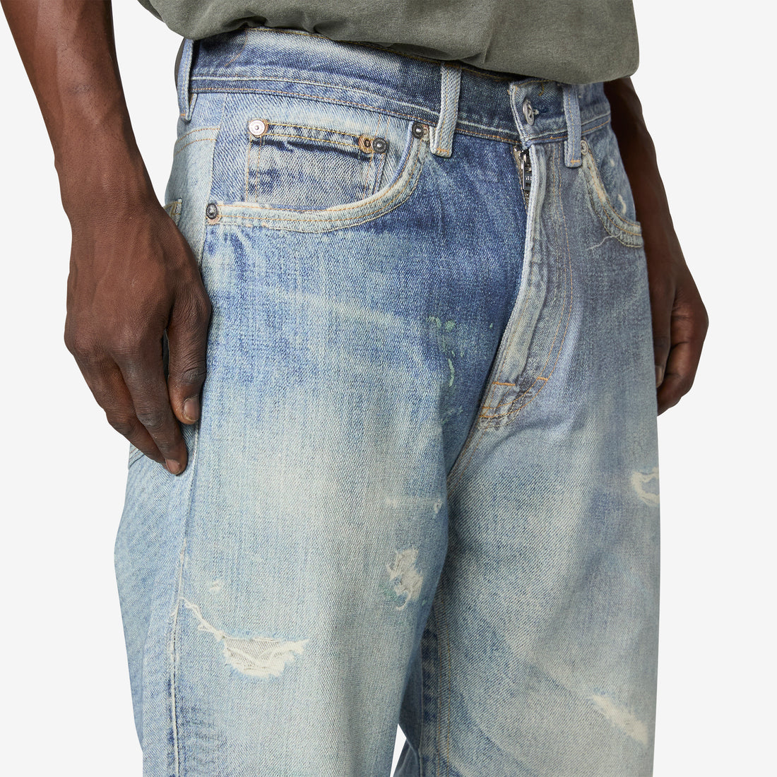 Third Cut Jeans Digital Denim Print Pants